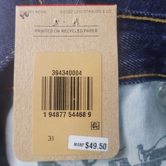 Levi's mens 469 loose-fit denim shorts - Picture 4 of 5